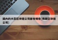 国内的大型区块链公司都有哪些[我国区块链公司]