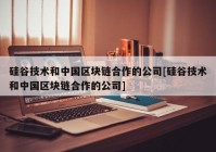 硅谷技术和中国区块链合作的公司[硅谷技术和中国区块链合作的公司]